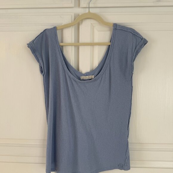 Free People We The Free Scoop Neck Tee – Size Large - Picture 2 of 4